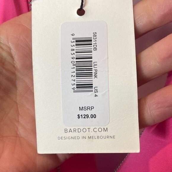 Bardot Fitted Corset Midi Dress Lili Pink Size 4 NWT - Picture 14 of 16